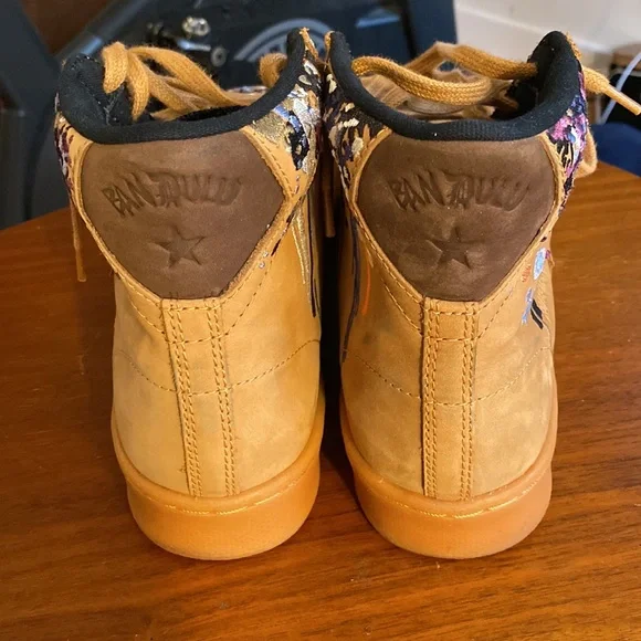 Converse Pro Leather Bandulu embroidered shoe, tan, men’s size 9.5 - Picture 4 of 6